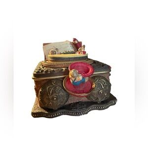 Vintage Rotary Telephone Music Box with Animated Mice